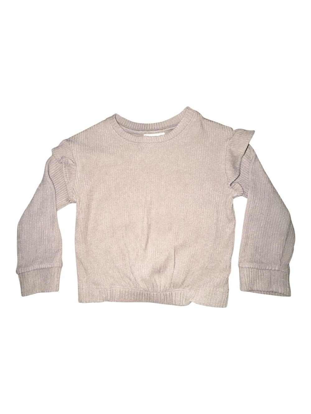Cat & Jack Pale Pink Ruffle-Trim Knit Pullover